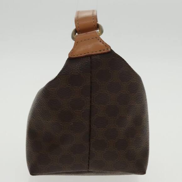 CELINE Macadam Canvas Hand Bag Pvc Leather Gold Brown - Picture 5 of 11